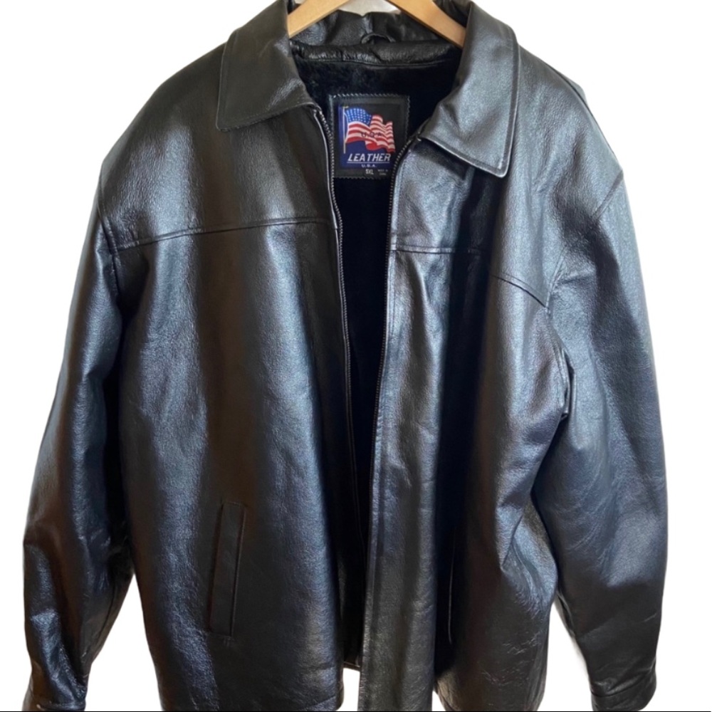 USA Leather: 100% leather jacket - size 5XL